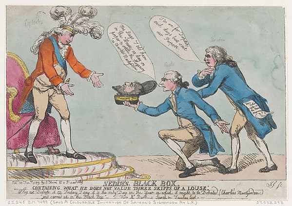 Thomas Rowlandson. Graphic Sheet “Neddy's Black Box”