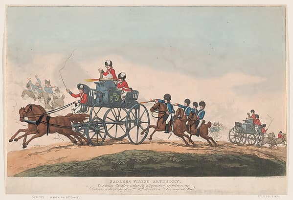 Thomas Rowlandson. Sadlers Flying Artillery, Graphic Sheet