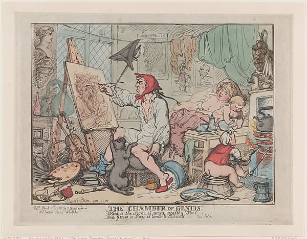 Thomas Rowlandson. The Chamber of Genius