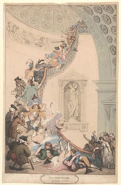 Thomas Rowlandson. The Exhibition "Stare-Case"