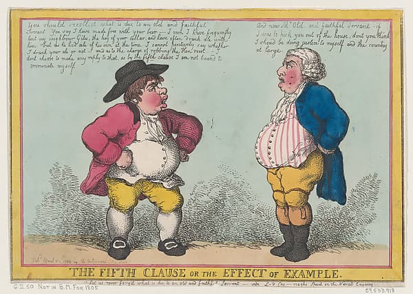Thomas Rowlandson. The Fifth Clause, or the Effect of Example