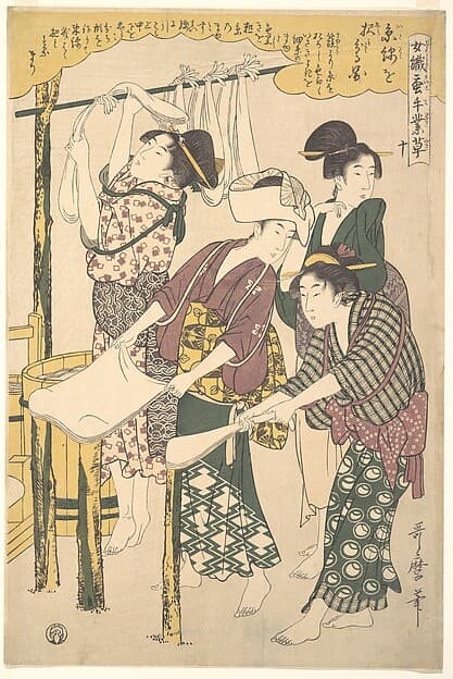 Kitagawa Utamaro. The Making of Silk Floss