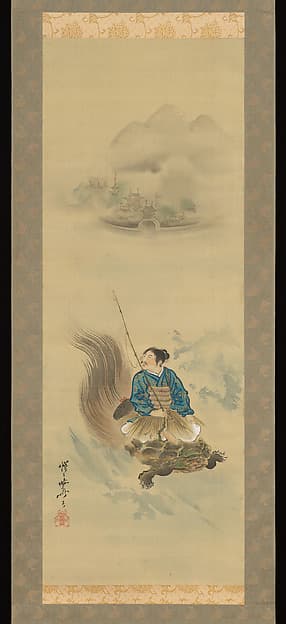 Kawanabe Kyōsai. Urashima Tarō Riding on a Tortoise