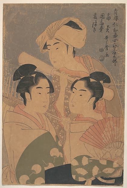 Kitagawa Utamaro. The Niwaka Performers