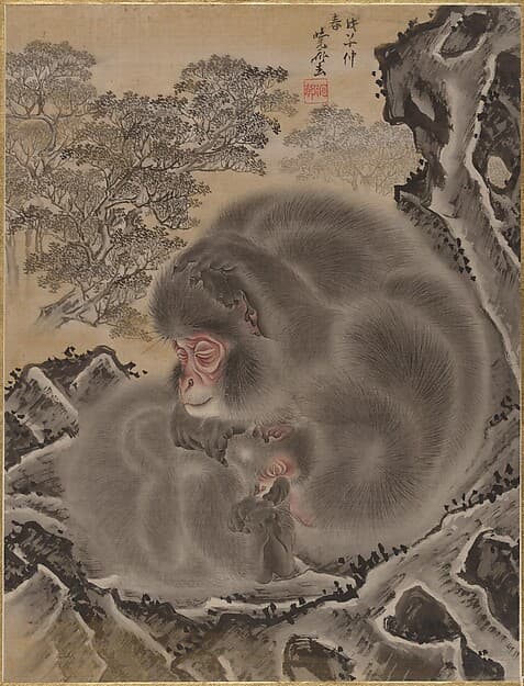 Kawanabe Kyōsai. Monkeys