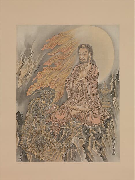 Kawanabe Kyōsai. Shakyamuni Subjugating Demons
