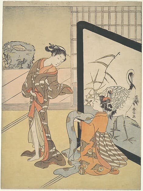 Suzuki Harunobu. Courtesan and Shinzō