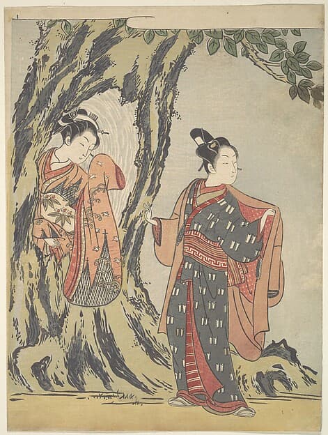 Suzuki Harunobu. Print Two Young People