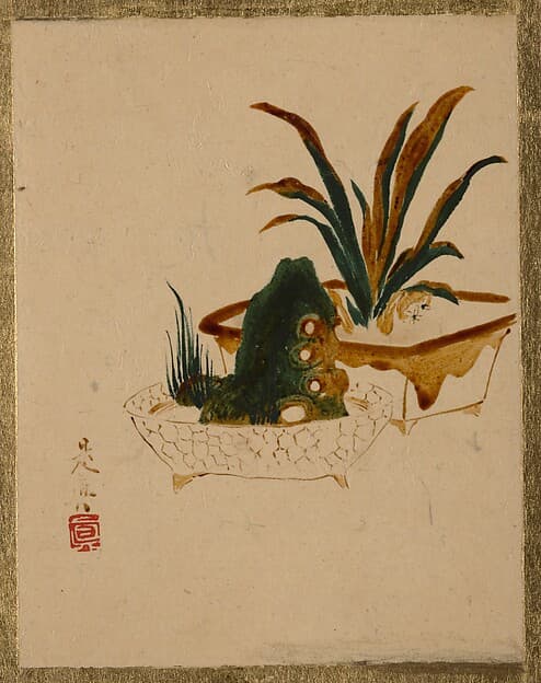 Shibata Zeshin. Flowers in Jardenierres