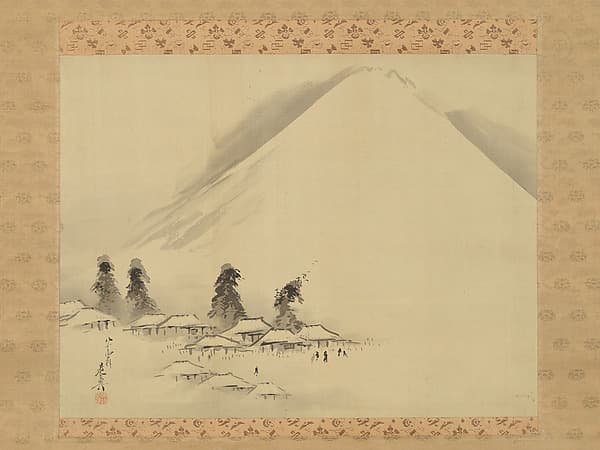 Shibata Zeshin. Mount. Fuji in Winter