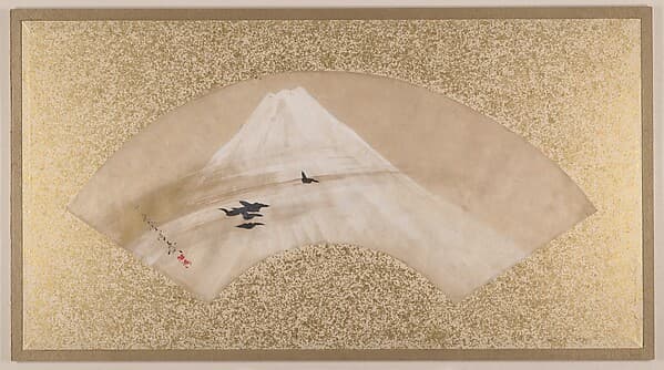 Shibata Zeshin. Mountains with Birds