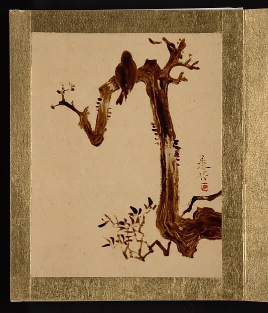 Shibata Zeshin. Crow on Tree