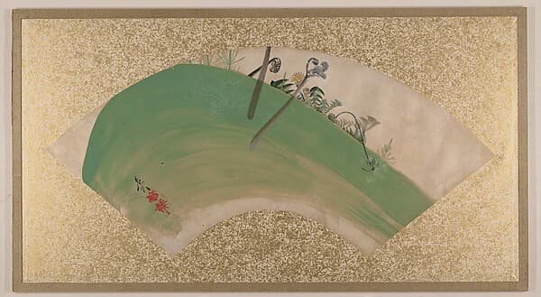Shibata Zeshin. Flowers on Grass