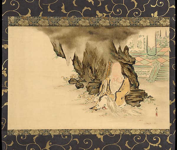 Shibata Zeshin. Artwork «Jurōjin»