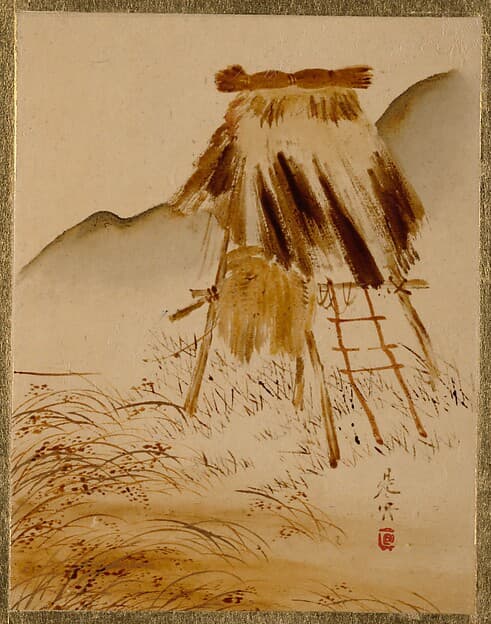 Shibata Zeshin. Rice-Drying Frame
