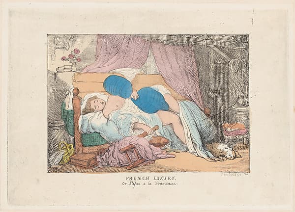 Thomas Rowlandson. French Luxury, or Repos a la Francaise