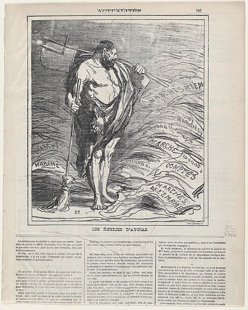 Honoré Daumier. The Augean Stables, from the series "News of the Day"