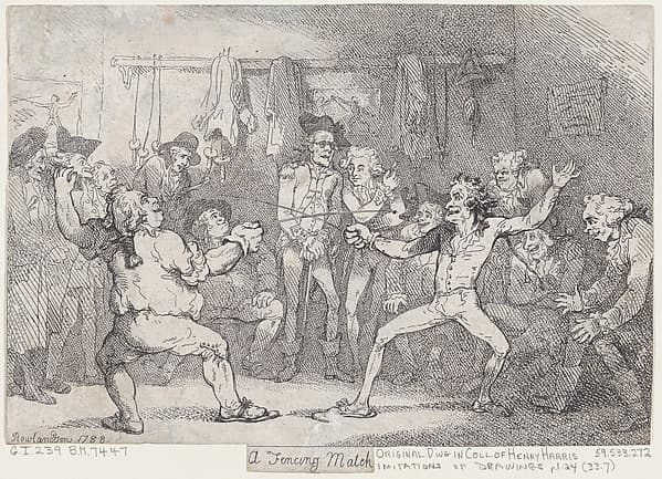 Thomas Rowlandson. A Fencing Match