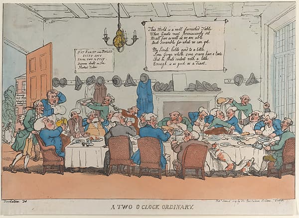 Thomas Rowlandson. A Two O'Clock Ordinary