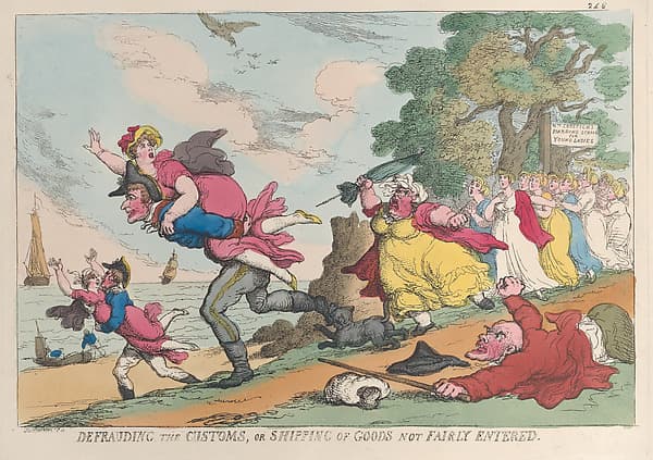 Thomas Rowlandson. Defrauding the Customs, or Shipping the Goods Not Fairly Entered