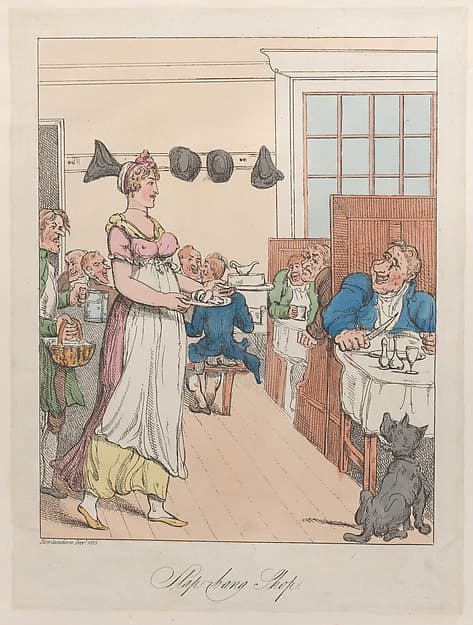 Thomas Rowlandson. Graphic sheet Slap-Bang Shop