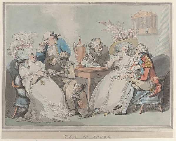 Thomas Rowlandson. Graphic Sheet «Tea on Shore»